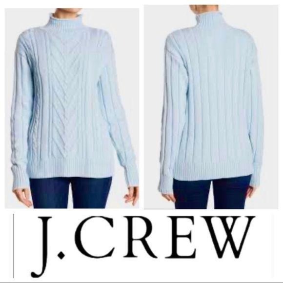 J. Crew Sweaters J Crew Mock Neck Cable Knit Sweater New Poshmark